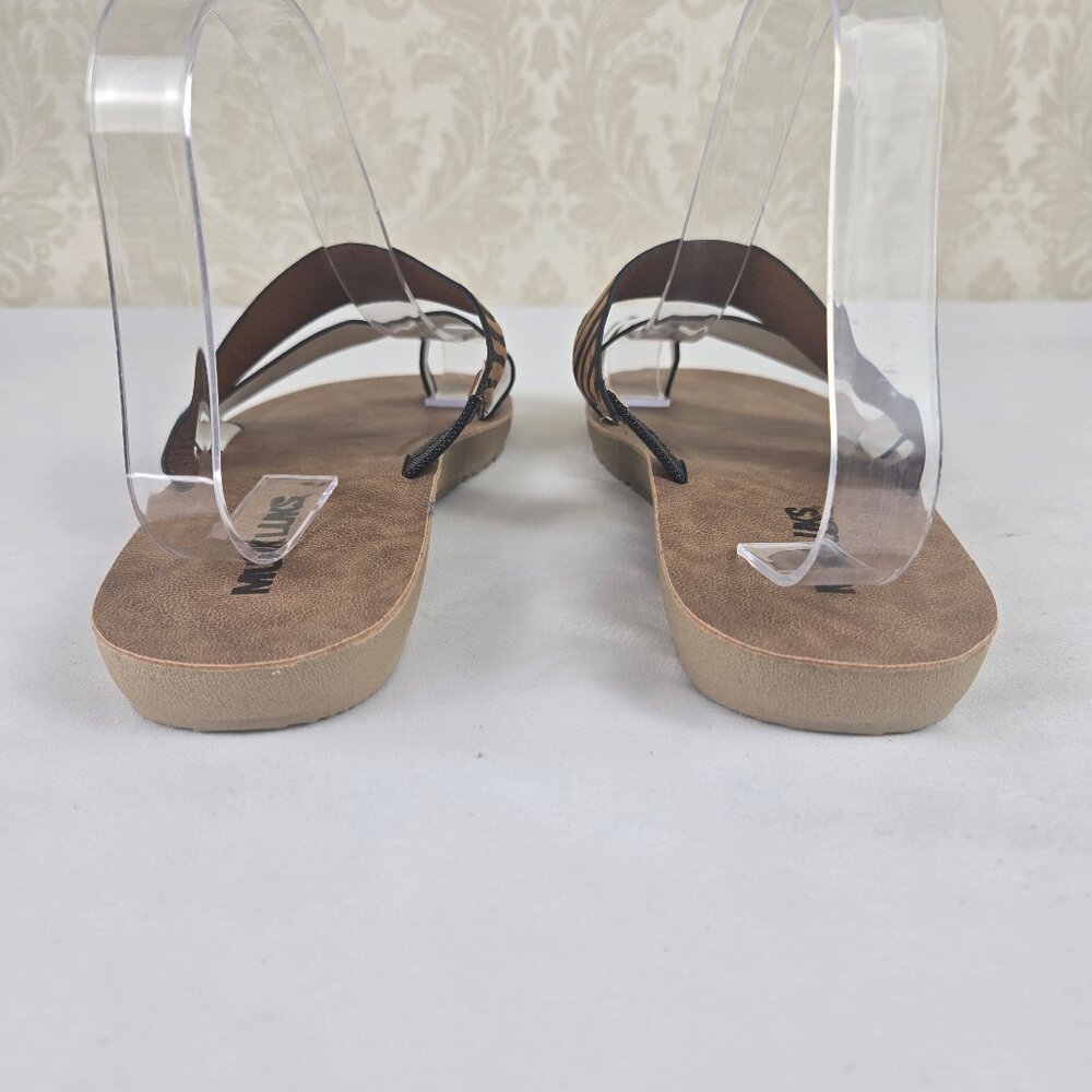 Mukluks Size 8 Mixed Zebra Print Slip On Sandals … - image 5